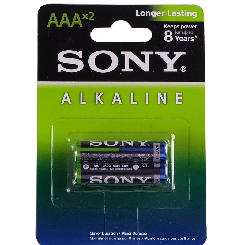 باتری نیم قلمی Alkaline سونی بسته 2 عددی